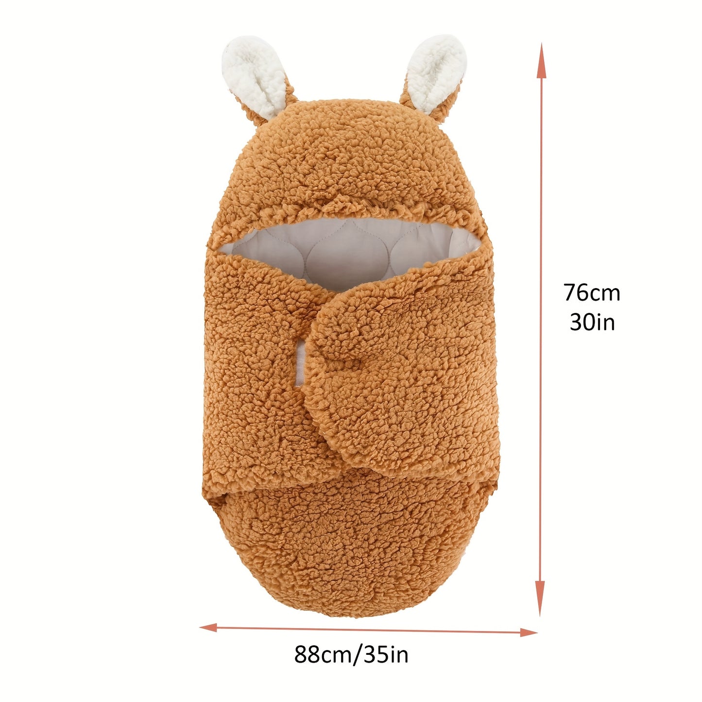 Couverture d’emmaillotage en polaire moelleuse pour bébé