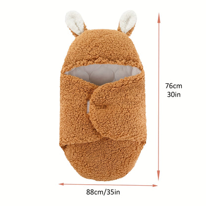 Couverture d’emmaillotage en polaire moelleuse pour bébé