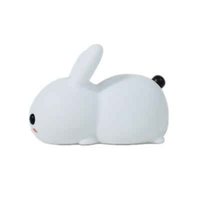Veilleuse LED lapin en silicone – lampe cartoon à intensité réglable, rechargeable USB.